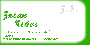 zalan mikes business card